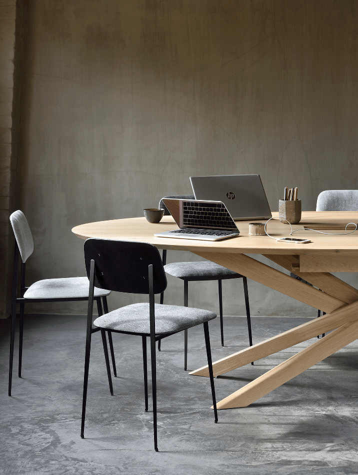 Mikado Solid Oak Oval Conference Table - Trade Source Furniture