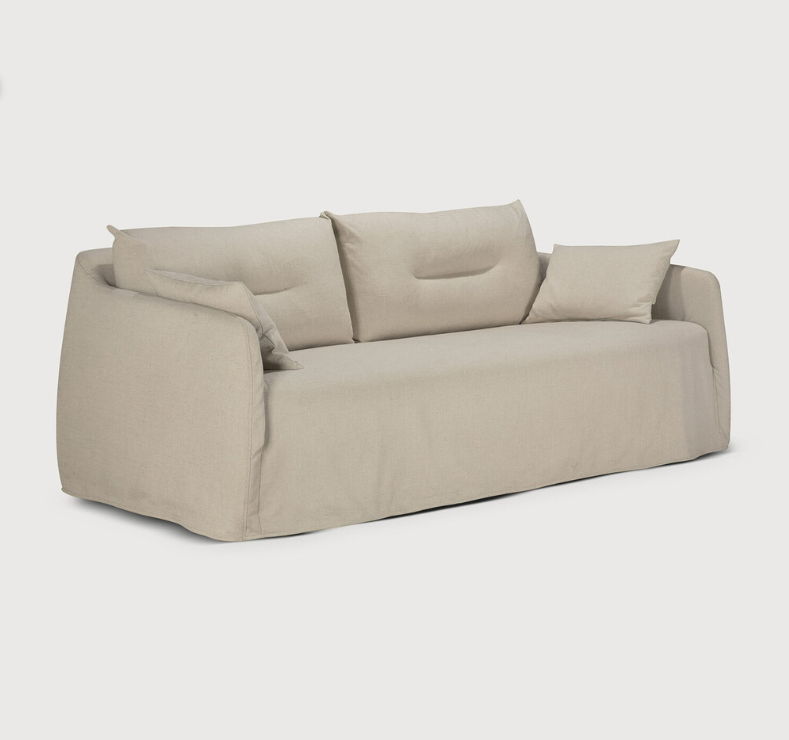 Ethnicraft Weave Sofa and Chair with Removable Covers