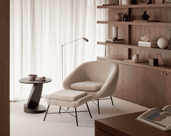 Barrow Lounge Chair and Footstool - Ethnicraft