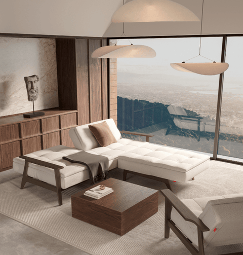 Dublexo Frej Sofa with Smoked Oak Arms - Innovation Living