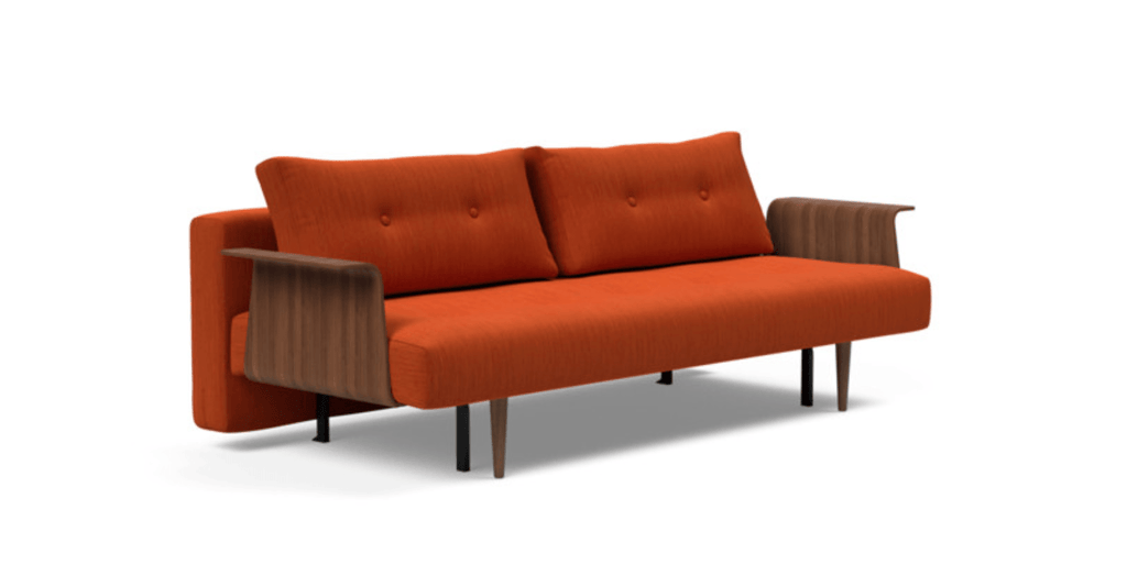 Recast Plus Sofa with Walnut Arms - Trade Source Furniture