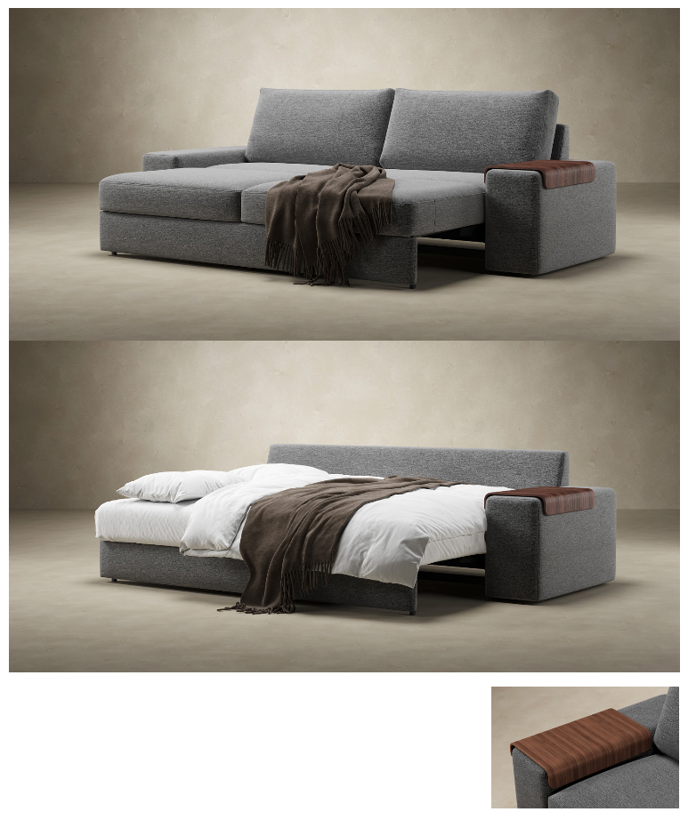Vilander Sofa Bed with Wide Arms