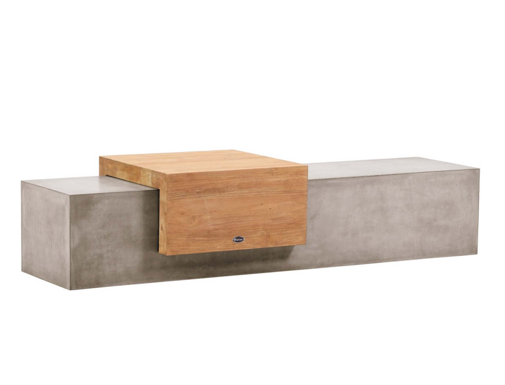 Monolith Table with Teak Tabletop - Seasonal Living