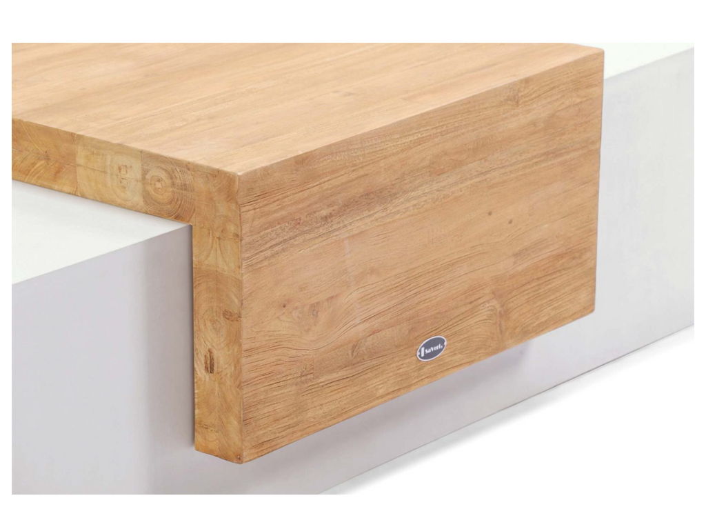 Monolith Table with Teak Tabletop - Seasonal Living