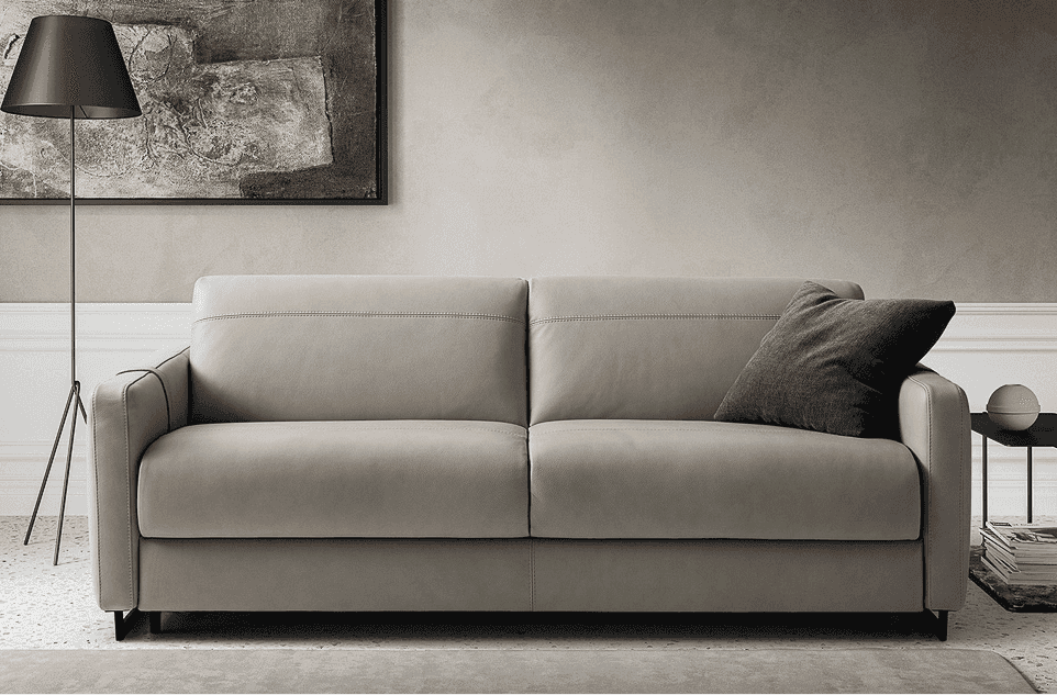 Nicoline Maya Leather Fold Out Sofa Bed - Trade Source Furniture
