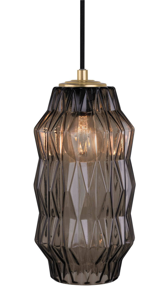 Mimo Faceted with Brass Pendant Light - Trade Source Furniture