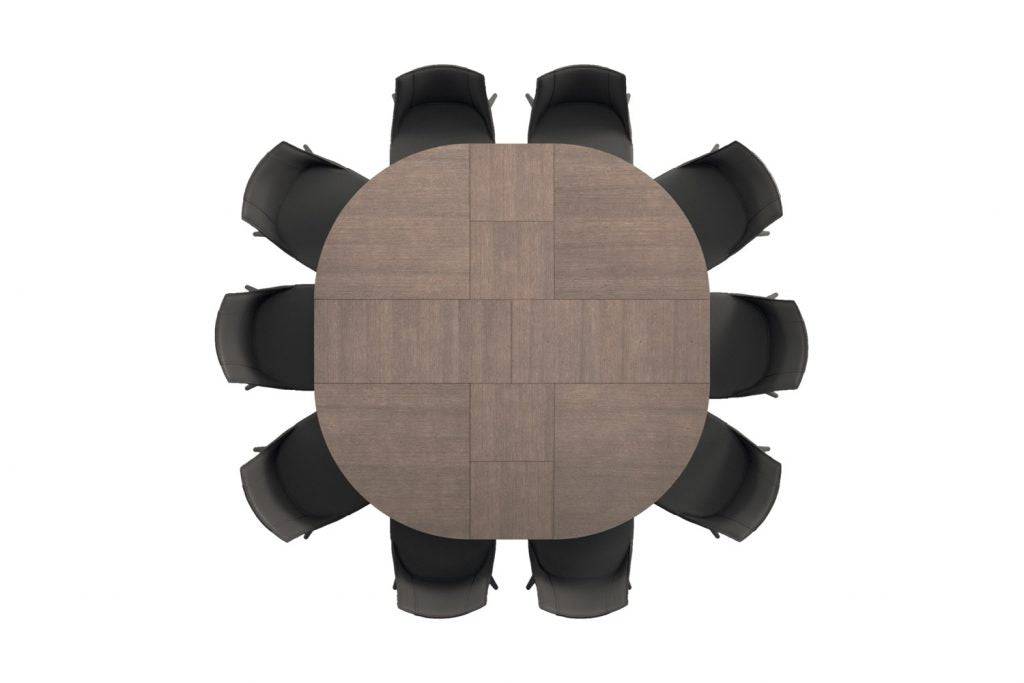 Big Round Expanding Dining Table - Trade Source Furniture