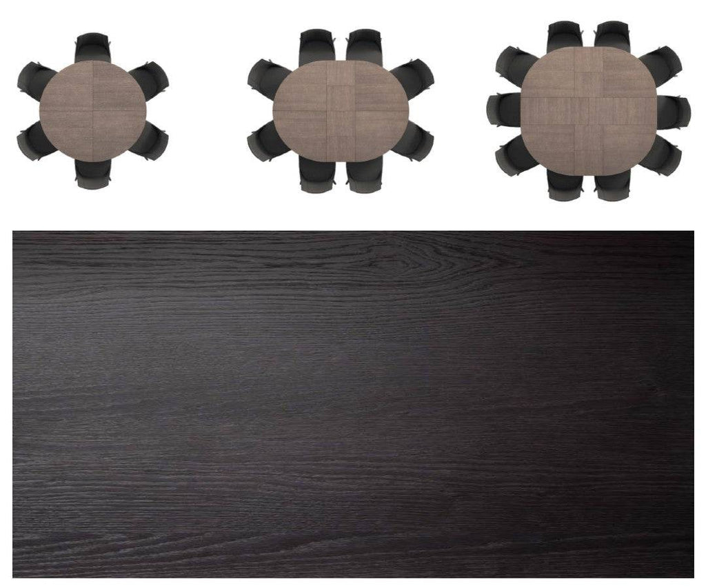 Big Round Expanding Dining Table - Trade Source Furniture