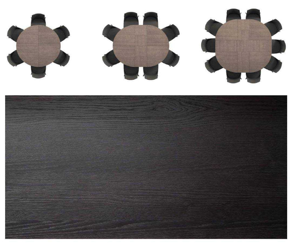 Big Round Expanding Dining Table - Trade Source Furniture