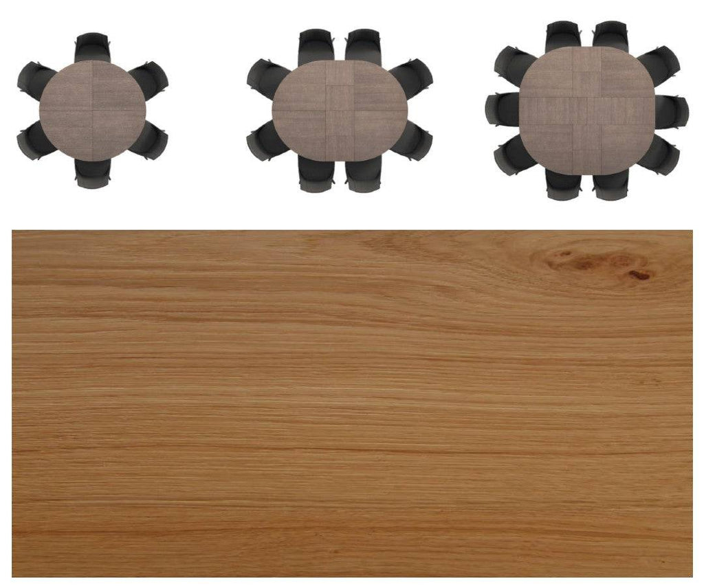 Big Round Expanding Dining Table - Trade Source Furniture