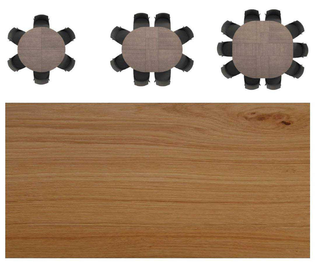 Big Round Expanding Dining Table - Trade Source Furniture