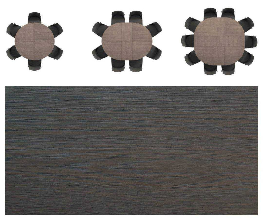 Big Round Expanding Dining Table - Trade Source Furniture
