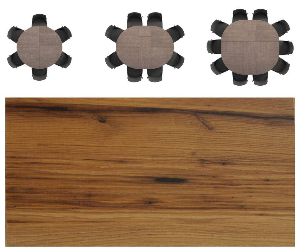 Big Round Expanding Dining Table - Trade Source Furniture