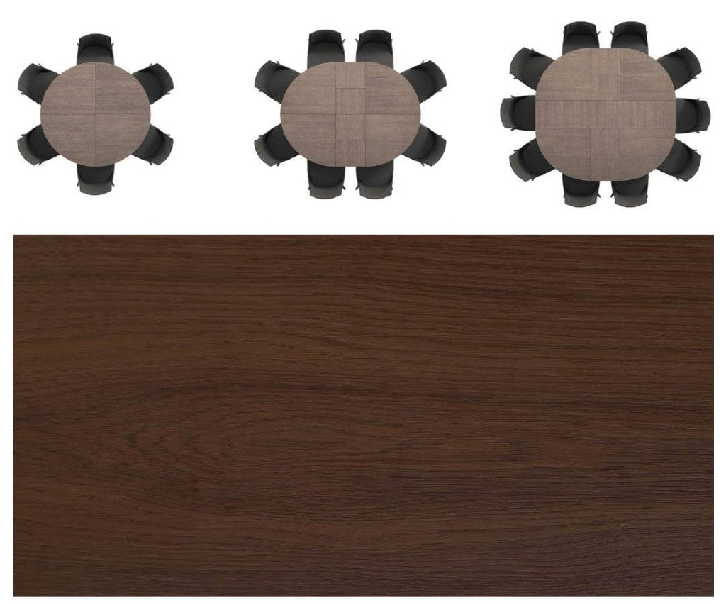 Big Round Expanding Dining Table - Trade Source Furniture