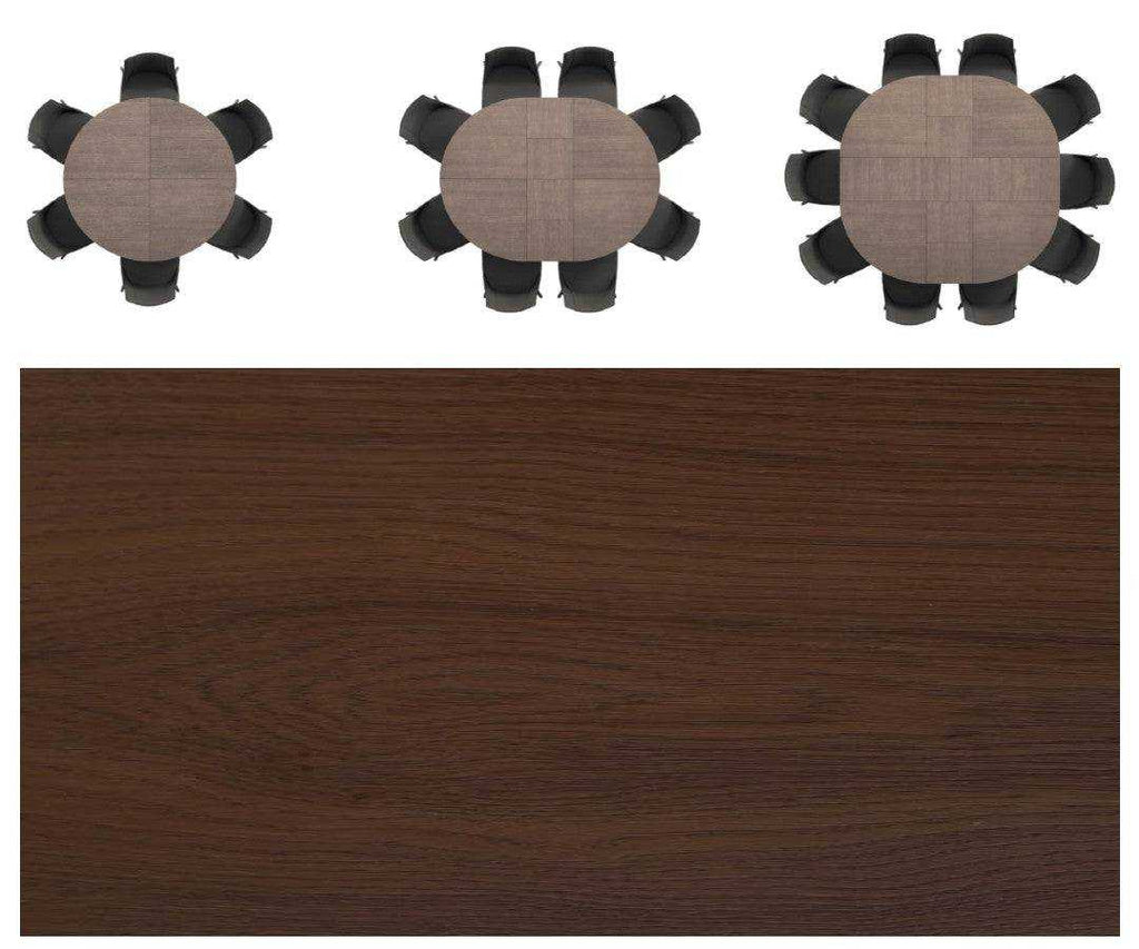 Big Round Expanding Dining Table - Trade Source Furniture