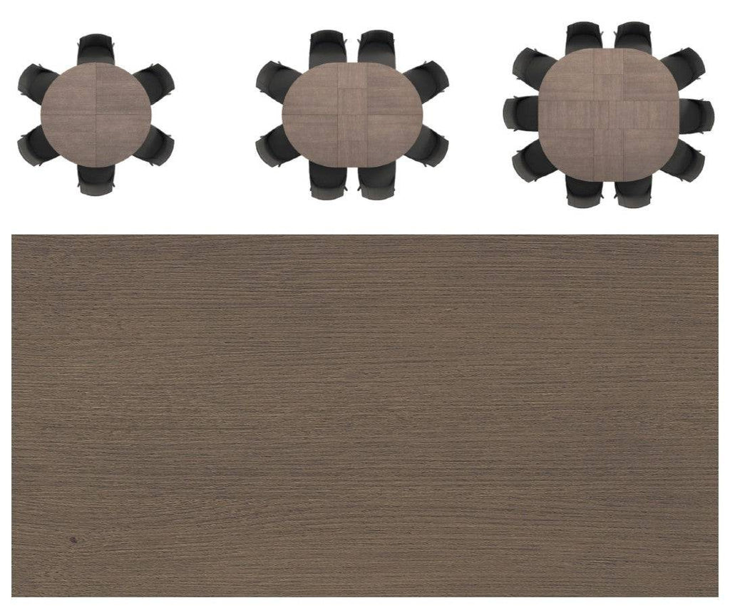 Big Round Expanding Dining Table - Trade Source Furniture