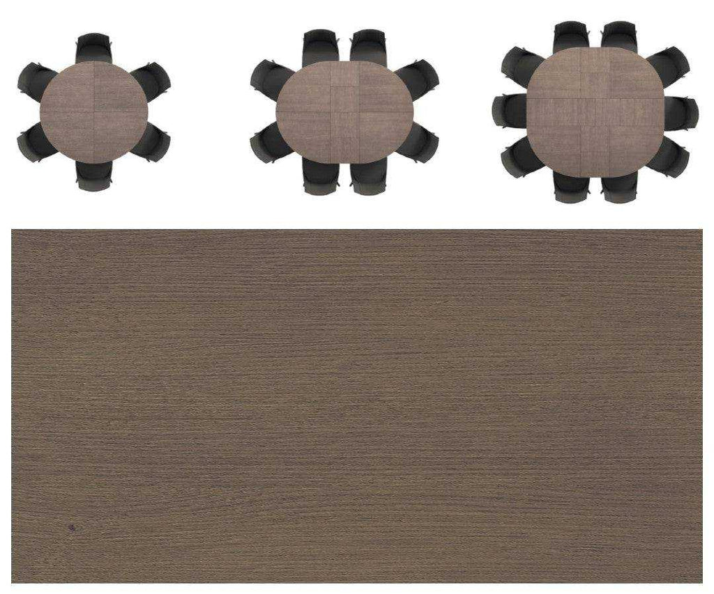 Big Round Expanding Dining Table - Trade Source Furniture