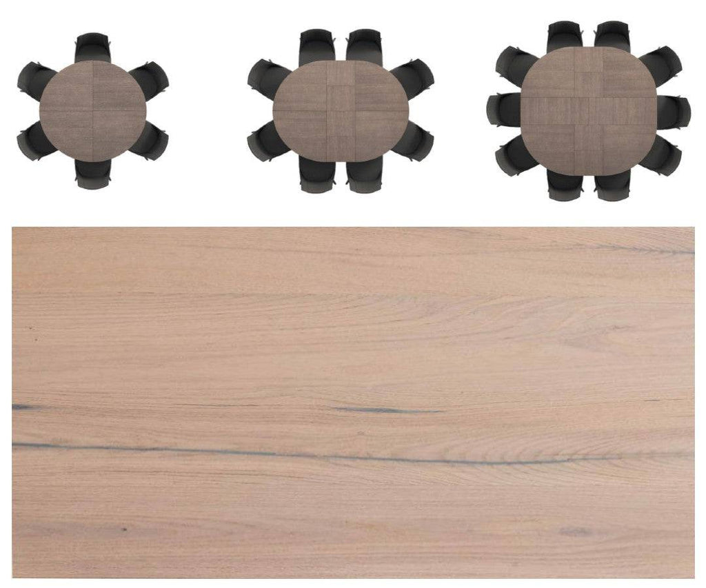 Big Round Expanding Dining Table - Trade Source Furniture