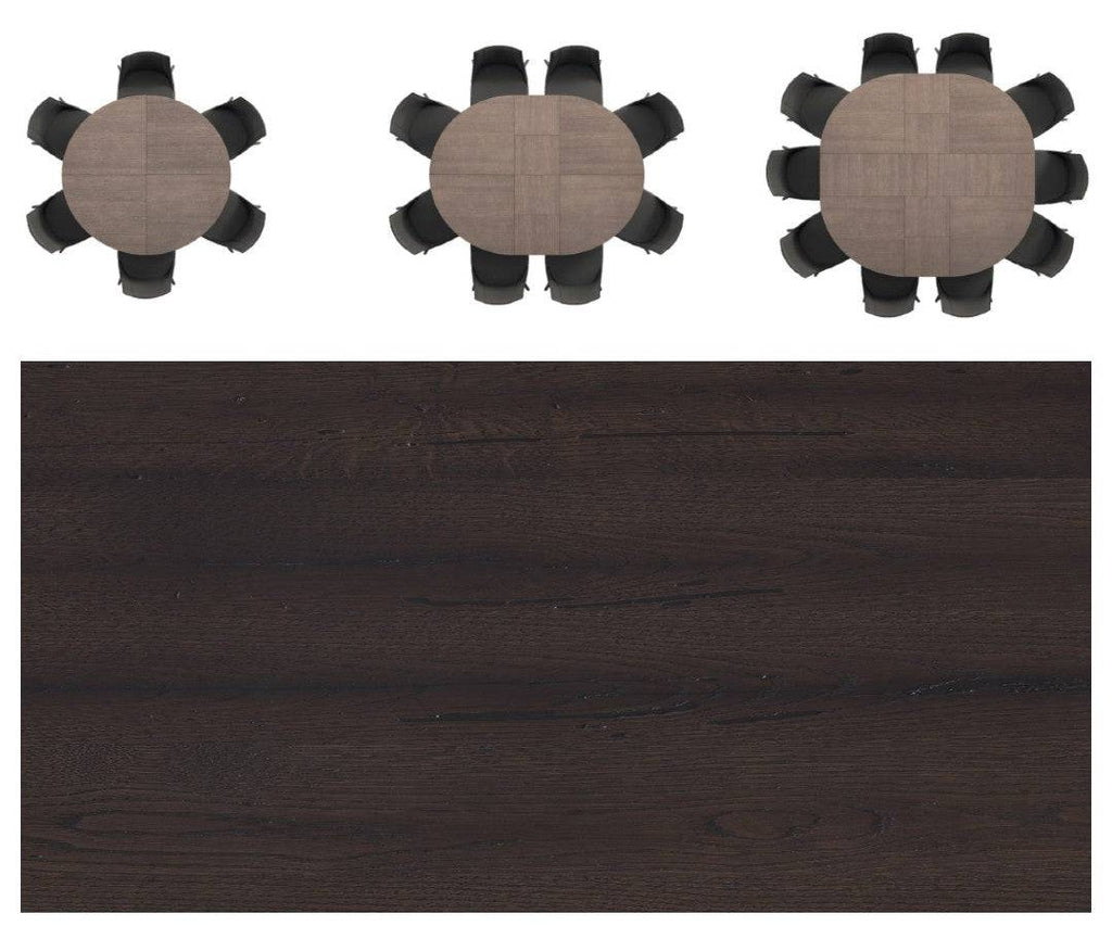 Big Round Expanding Dining Table - Trade Source Furniture