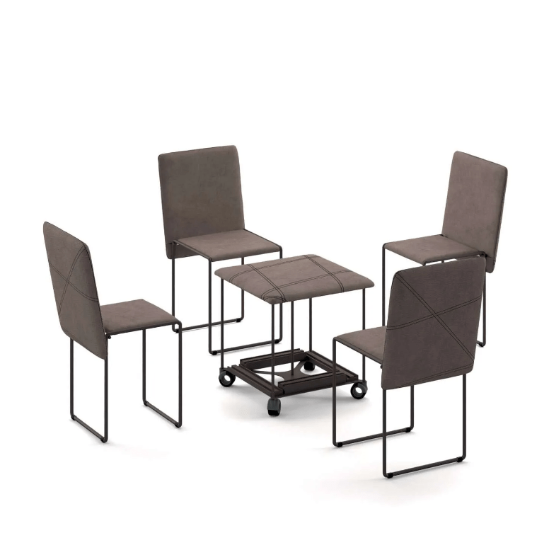 Cubix Ottoman to 5 Dining Chairs - Trade Source Furniture