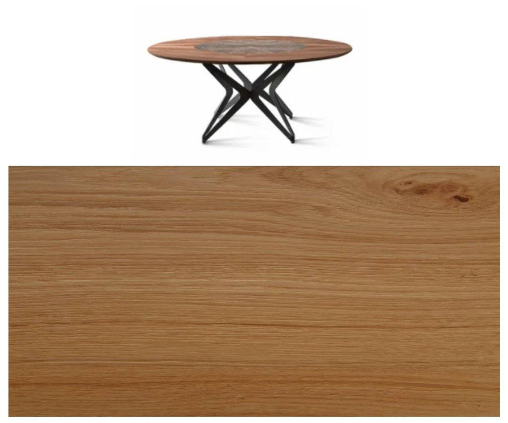 DNA Round Dining Table with Rotating Ceramic Center - Trade Source Furniture