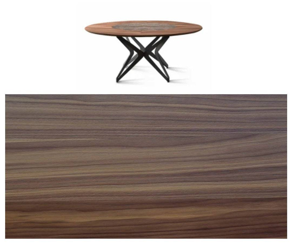 DNA Round Dining Table with Rotating Ceramic Center - Trade Source Furniture