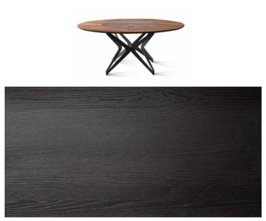 DNA Round Dining Table with Rotating Ceramic Center - Trade Source Furniture