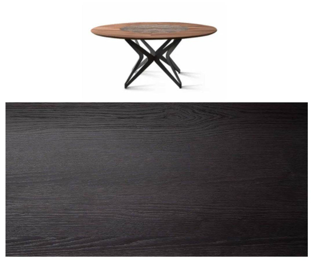 DNA Round Dining Table with Rotating Ceramic Center - Trade Source Furniture