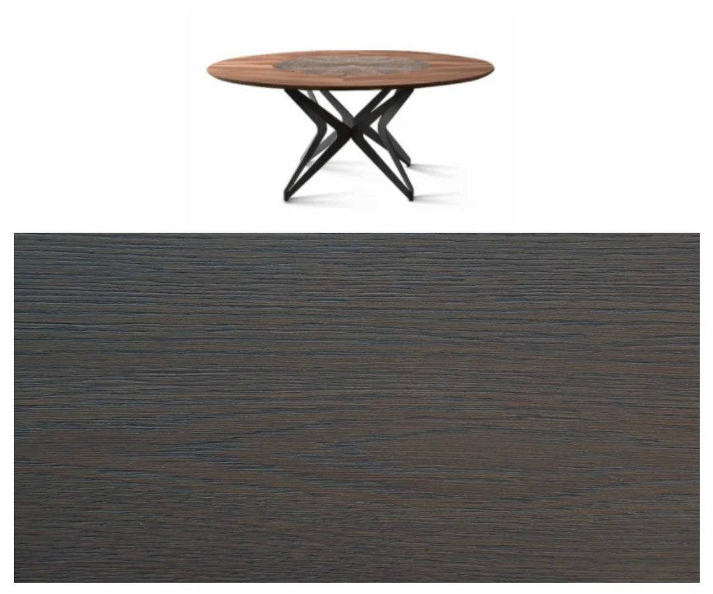 DNA Round Dining Table with Rotating Ceramic Center - Trade Source Furniture