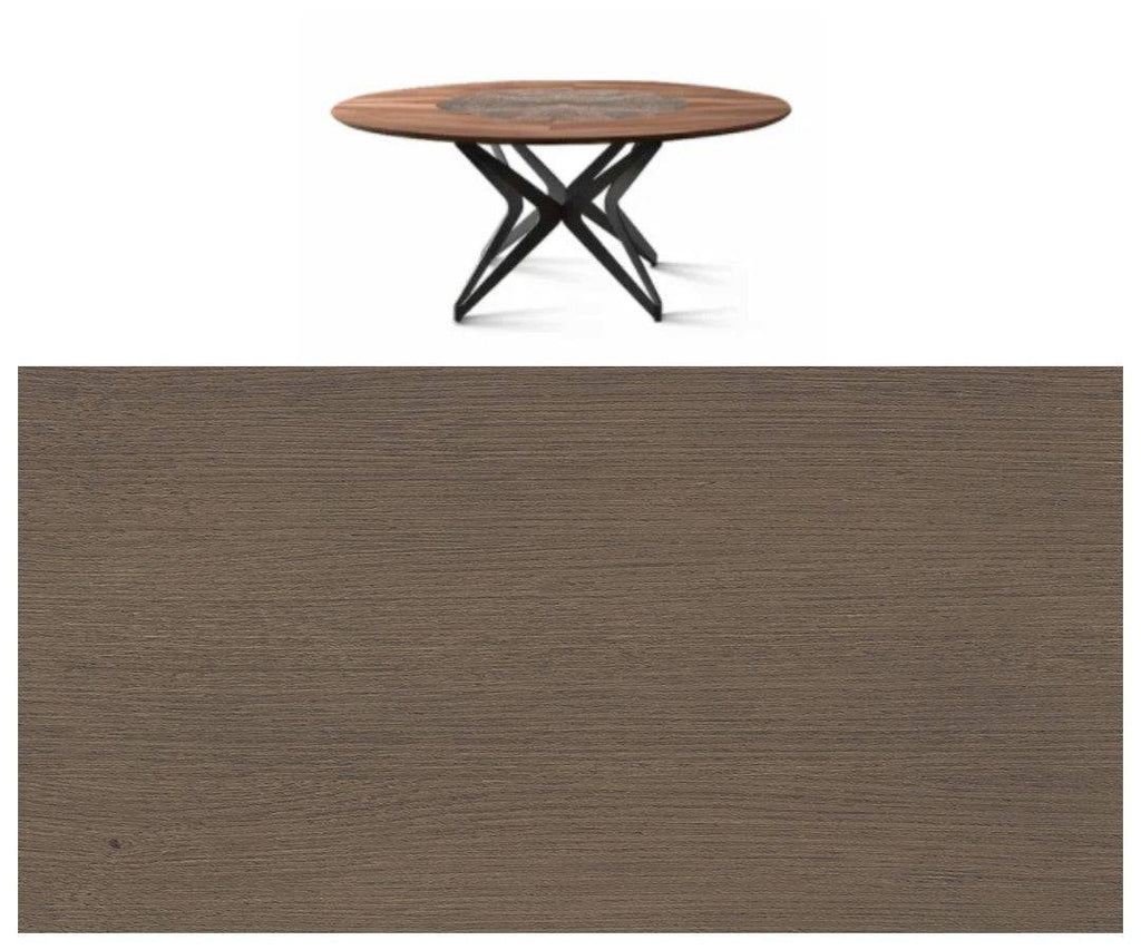 DNA Round Dining Table with Rotating Ceramic Center - Trade Source Furniture