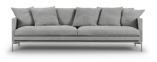 Ash Custom Fit Sofa by Eilersen in light grey fabric, featuring a minimalist design and plush seating at Trade Source Furniture.