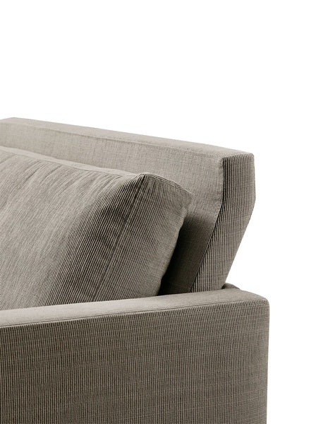 Adjustable backrest feature of the Quick Ship Lift Sofa by Eilersen shown in close-up, ideal for ergonomic support and modern styling.