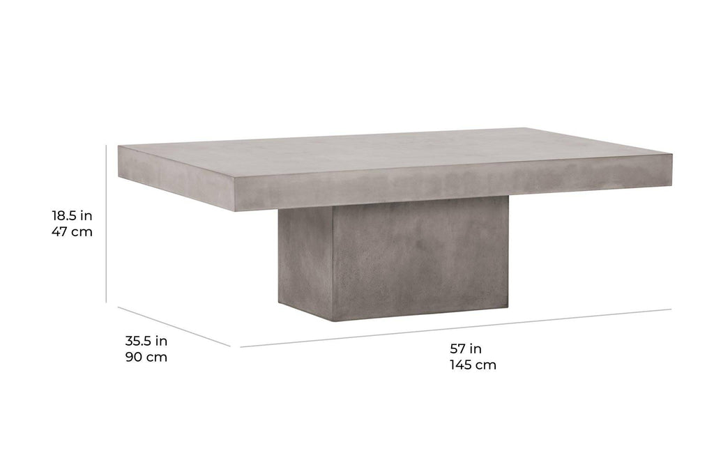 Concrete Terrace Coffee Table - Trade Source Furniture