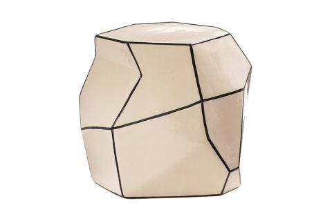 Geo Ceramic Stool Accent Table - Trade Source Furniture