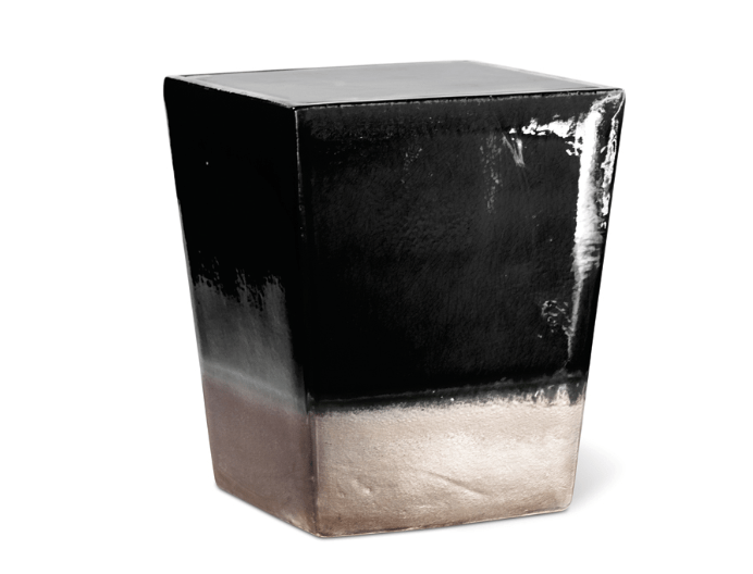 Pair of 2 Glaze Ceramic Square Cubes - Trade Source Furniture