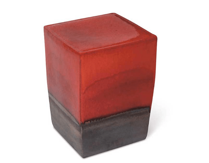 Pair of 2 Glaze Ceramic Square Cubes - Trade Source Furniture