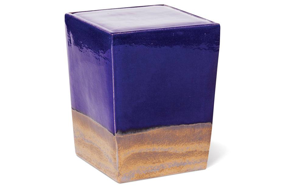 Pair of 2 Glaze Ceramic Square Cubes - Trade Source Furniture