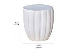 Scallop Ceramic Stool - Trade Source Furniture