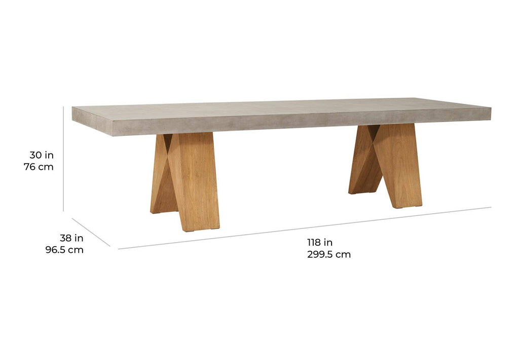 Teak Clip Dining Table - Trade Source Furniture