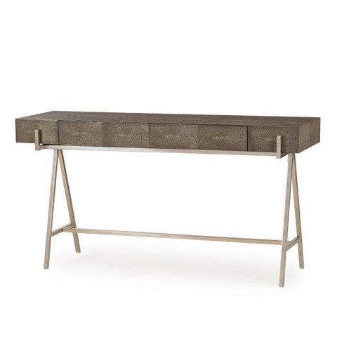 Sampson Console Table - Charcoal Shagreen - Trade Source Furniture
