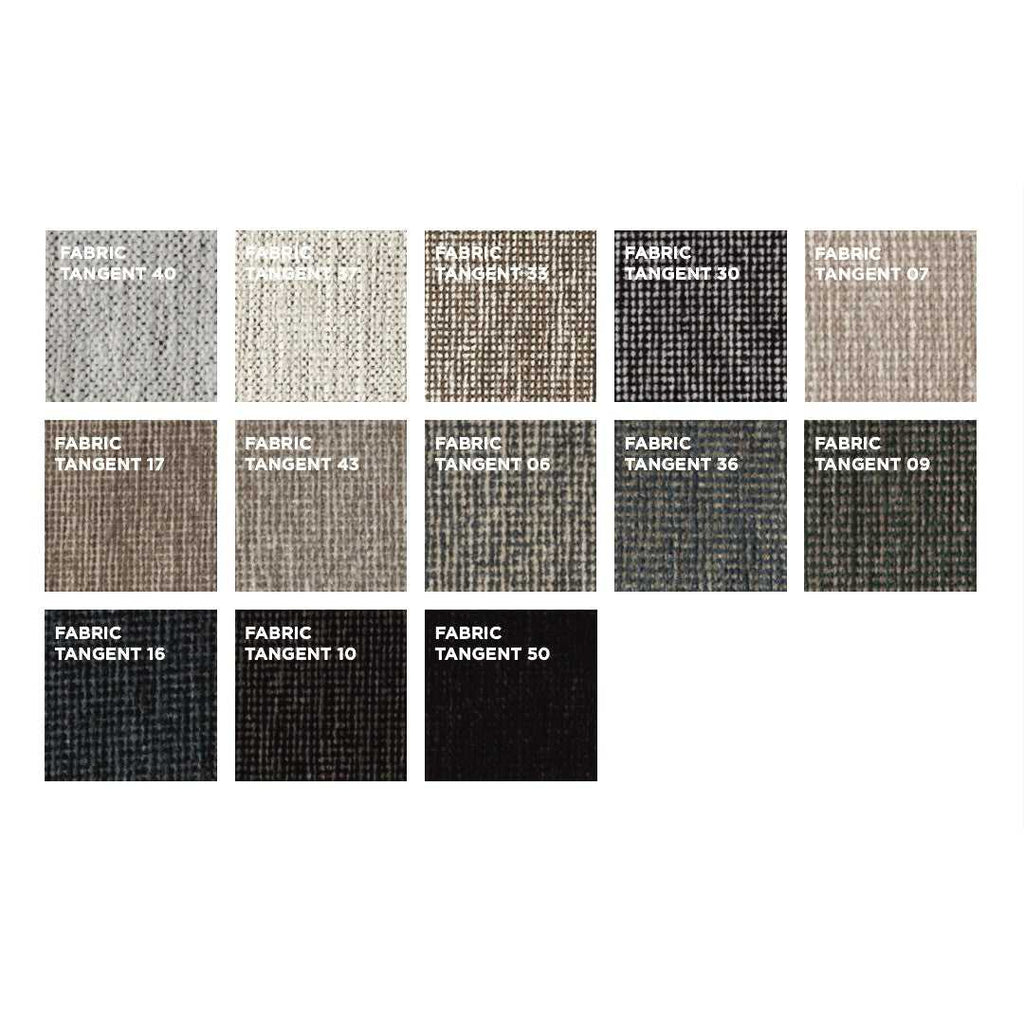 Fabric Tangent swatch collection for Dacapo Sofa by Eilersen, offering 13 woven textures in various tones, available at Trade Source Furniture.