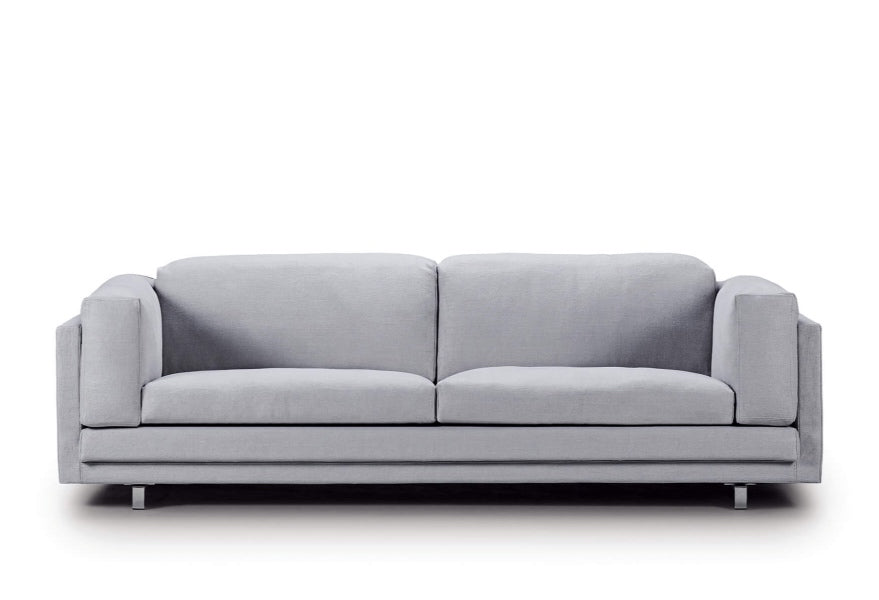 Front-facing Tub Sofa by Eilersen in light grey upholstery, ideal for modern living spaces at Trade Source Furniture.
