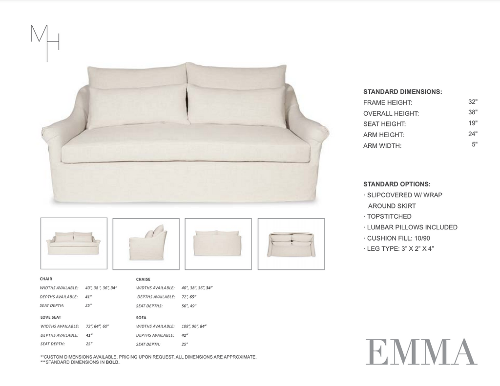 Emma Sofa by Moss Home - Trade Source Furniture