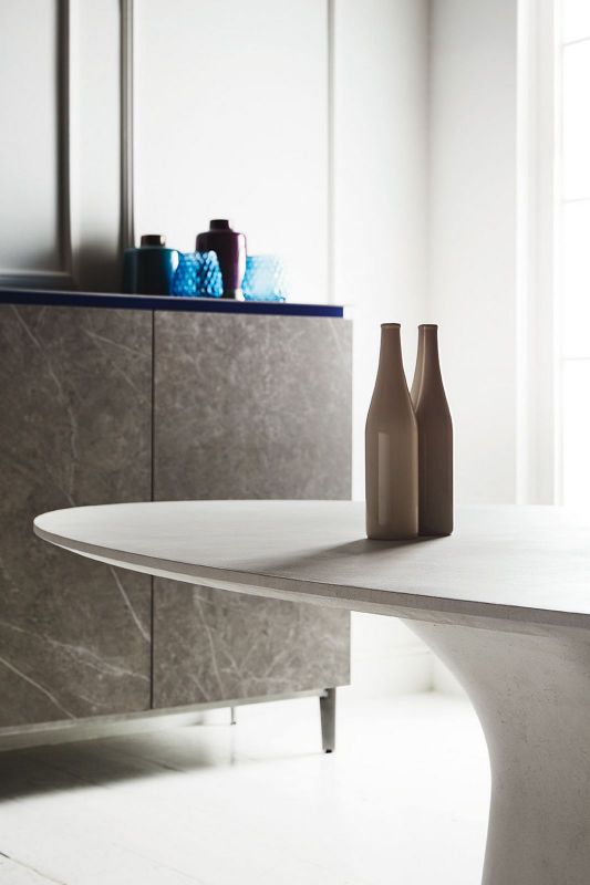 Podium 79" Oval Dining Table by Bontempi Casa - Trade Source Furniture