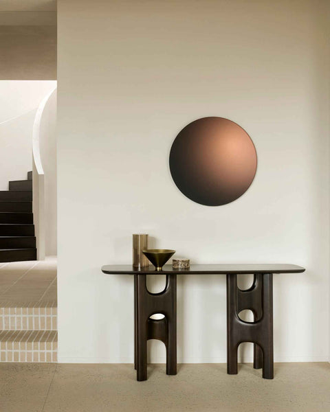 Flow Console Table in Mahogany Rose Brown
