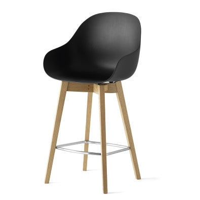 CB2176 Academy Counter Arm Stool with Wood Legs