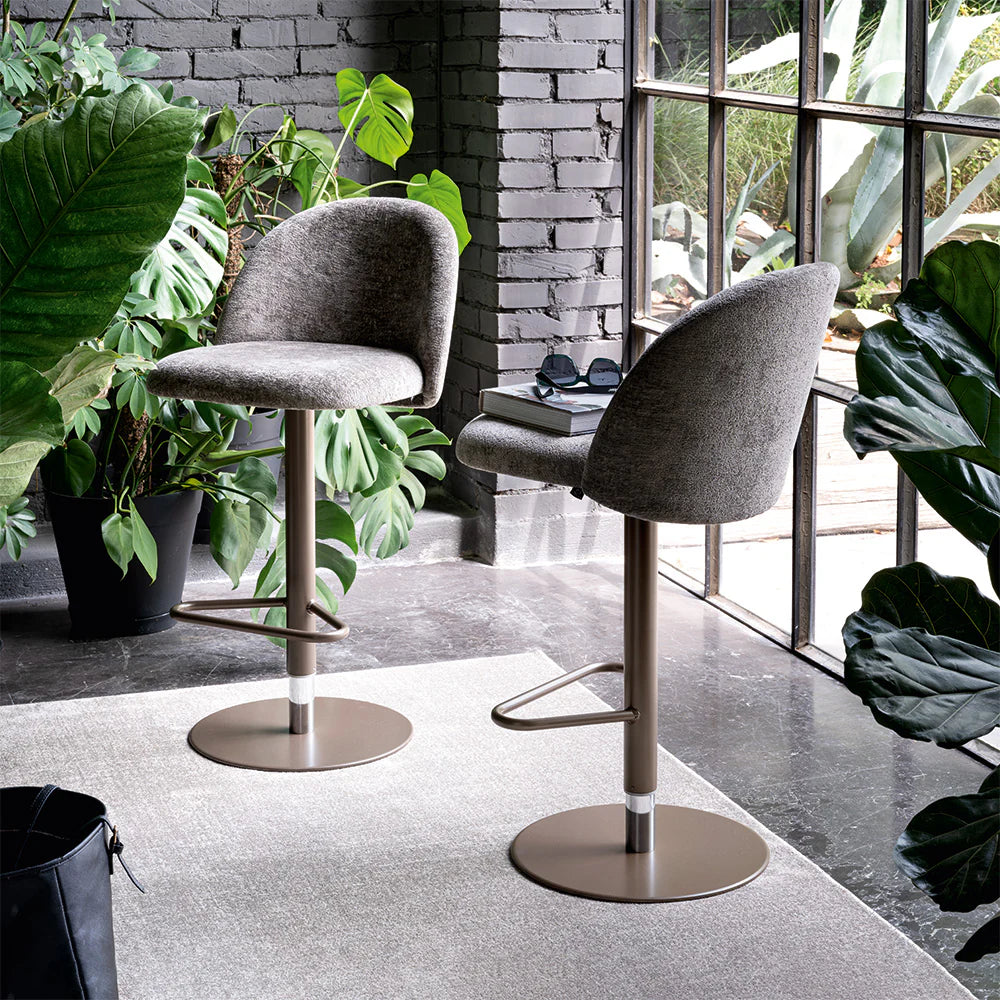 CB2323 Tuka Mid Upholstered Swivel Stool