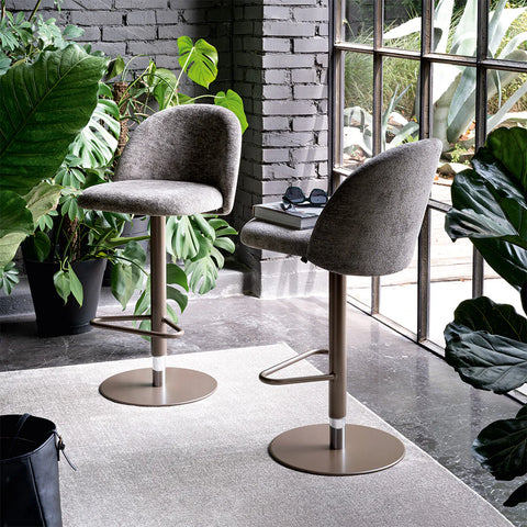 CB2323 Tuka Mid Upholstered Swivel Stool