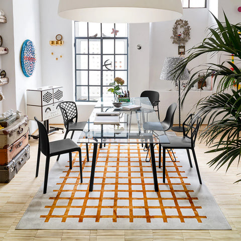 CB4798-R Zeffiro Glass Extension Dining Table