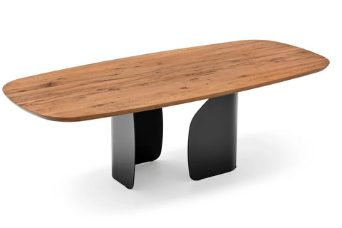 CS4153-FSW Twins Elliptical Wood Dining Table - Calligaris